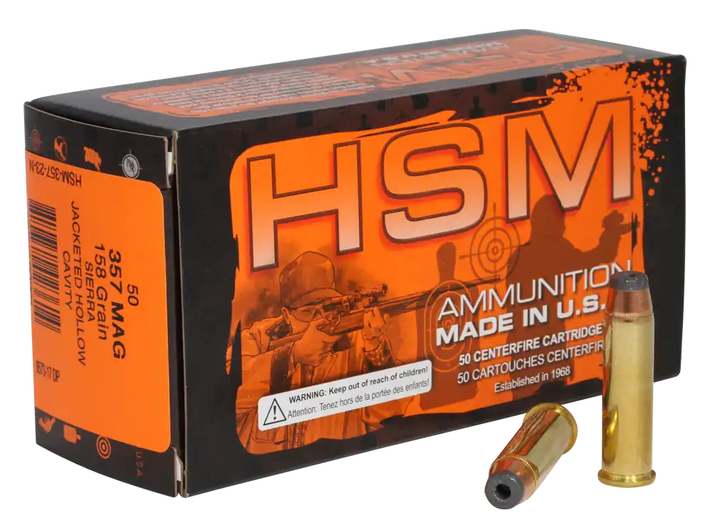 HSM Pro Pistol 357 Mag 158 gr Jacketed Hollow Cavity 50 Bx/ 10 Cs