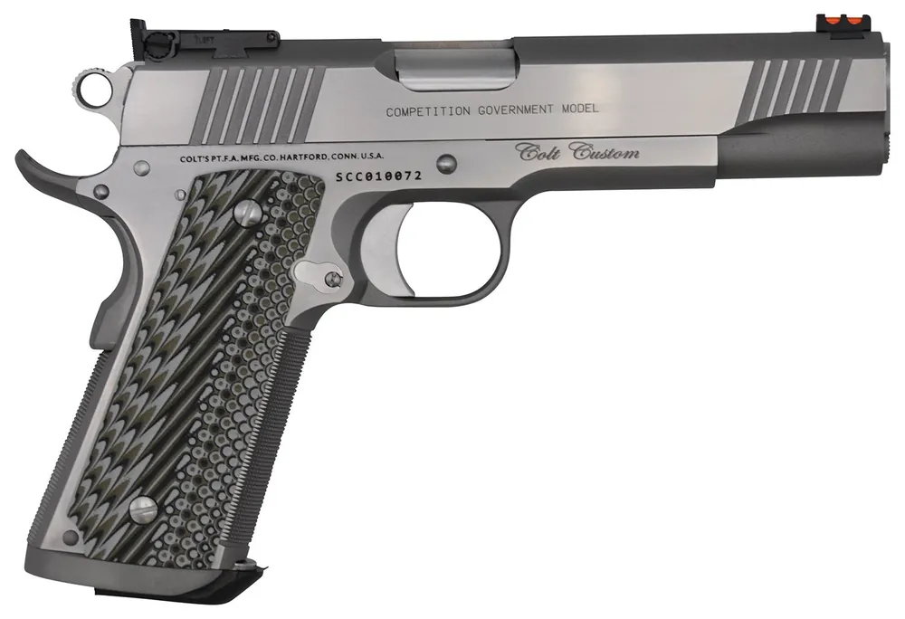 Colt Mfg Custom Competition 38 Super Pistol 5" Stainless/Black G10 Grip O1073CS