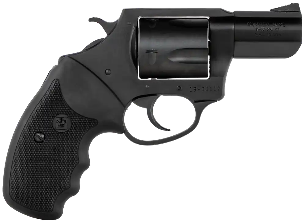 Charter Arms 63526 Professional II 357 Mag Caliber with 3" Barrel, 6rd Capacity Cylinder, Overall Black Nitride+ Finish Stainless Steel & Wood Grip