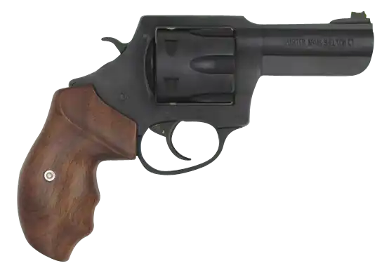 Charter Arms 63546 Professional III 357 Mag Caliber with 4.20" Barrel, 6rd Capacity Cylinder, Overall Black Nitride+ Finish Stainless Steel & Finger Grooved Wood Grip