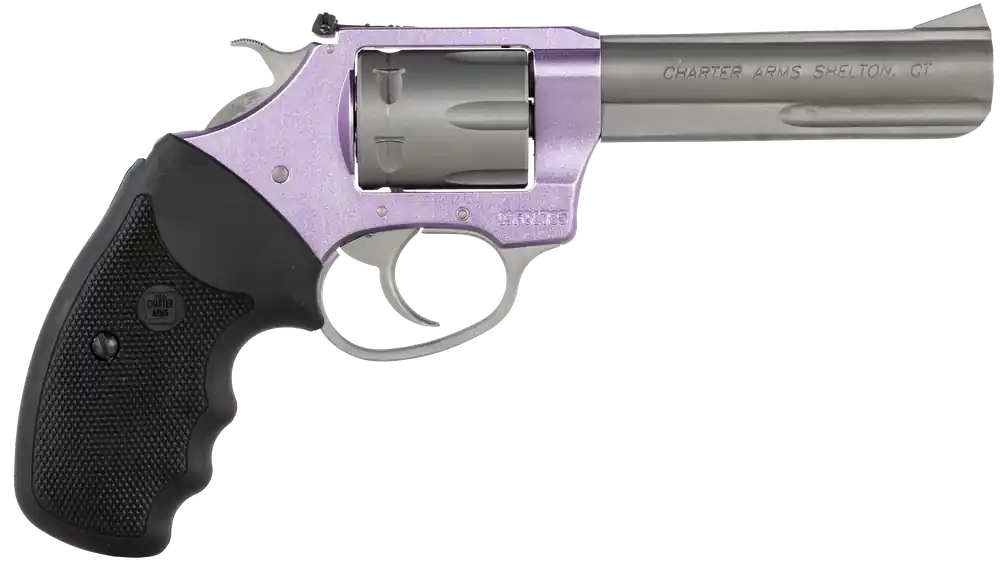 Charter Arms 52242 Pathfinder Lite 22 LR 6rd 4.20" Stainless Steel Barrel & Cylinder Lavender Aluminum Frame with Black Rubber Grip
