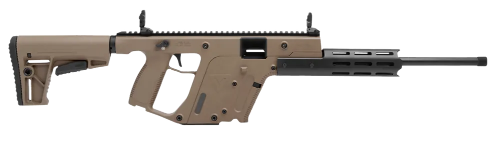 Kriss USA Vector CRB G2 9mm Luger 40+1 16" Threaded Barrel Alum Rec Syn Adj Stock Flip-up Sights Ambi Safety FDE KV90CFD20