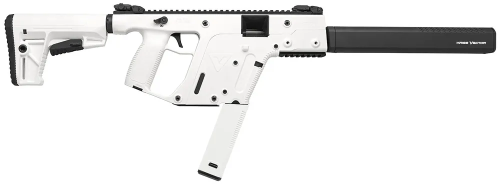 Kriss USA Vector CRB G2 45 ACP Rifle 30+1 16" Black Nitride Threaded Barrel, Alpine Cerakote Picatinny Rail Aluminum Receiver, Alpine White Synthetic 6 Position Stock Alpine Polymer Grip KV45CAP20