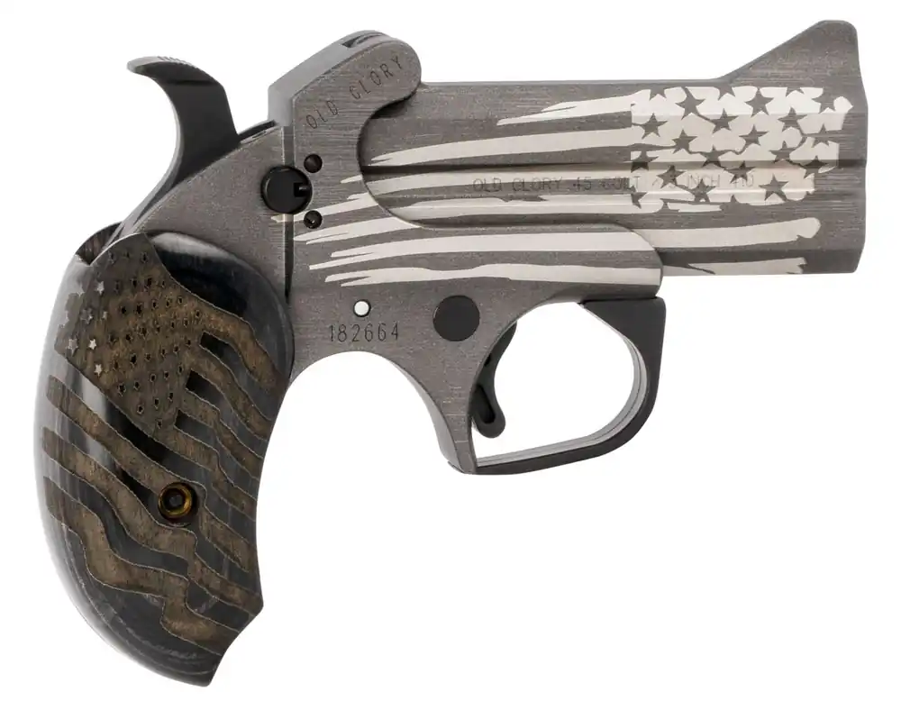 Bond Arms Old Glory .45 Colt (LC)/.410 Ga 3.50" 2Rd Stainless Steel Fixed Sights Black Ash Grips Cerakote Finish BAOG45/410