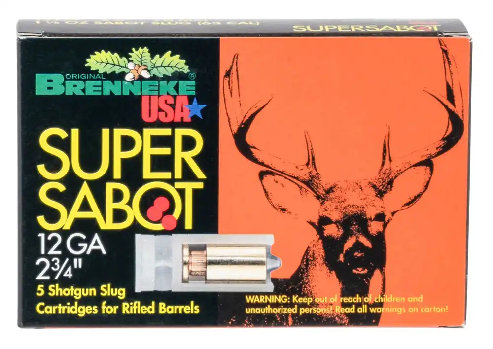 Brenneke SuperSabot 12 Gauge 2.75" 1 1/8 oz Sabot Slug Shot 5 Per Box