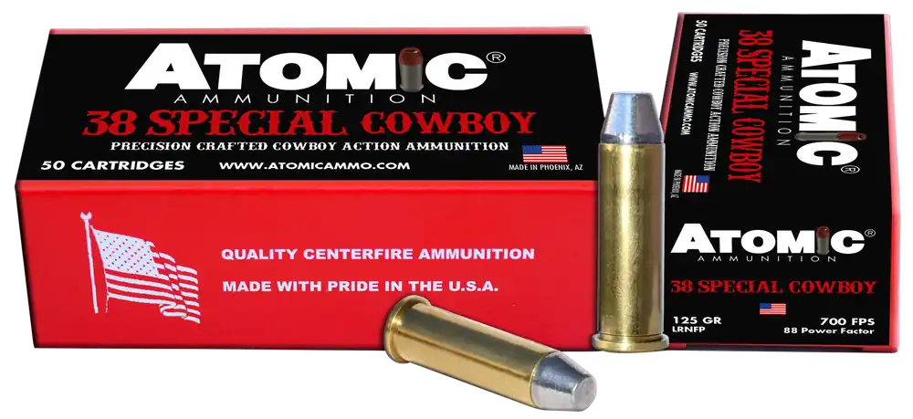 Atomic 451 Cowboy Action 38 Special 125 Gr Lead Round Nose Flat Point (LRNFP) 50/Box