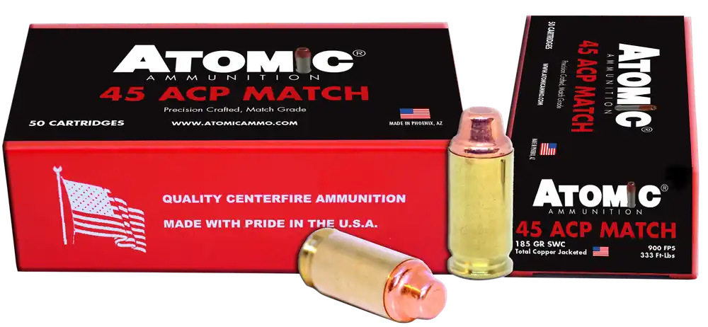 Atomic 448 Match 45 ACP 185 Gr Semi Wadcutter 50/Box