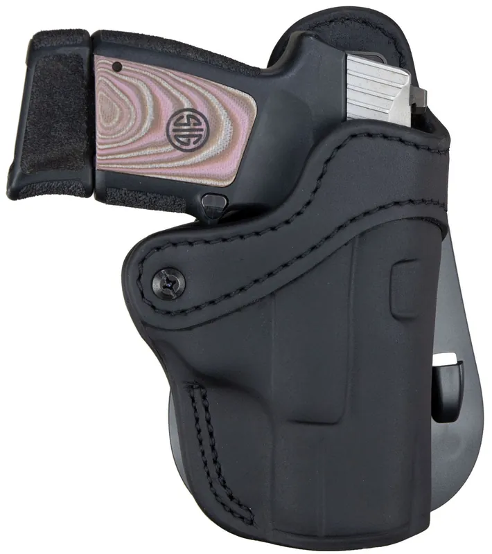 1791 Gunleather Optics Ready Paddle Holster OWB Stealth Black Leather Fits Glock 17/S&W Shield/Sprgfld XD9 Size 2.1 Belt Loop Mount RH