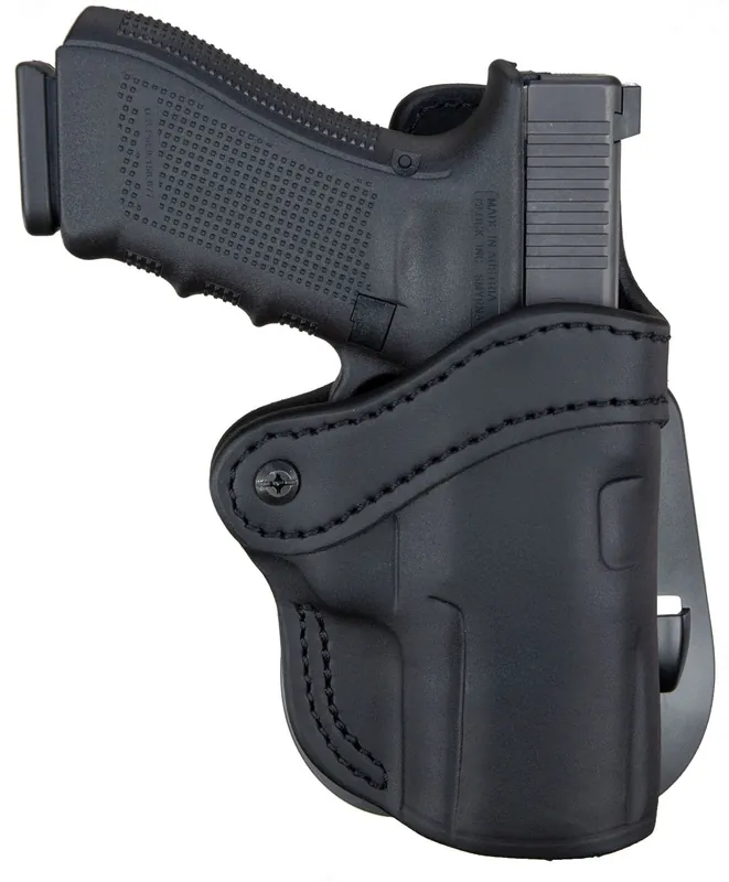 1791 Gunleather Optics Ready Paddle Holster OWB Stealth Black Leather Fits HK VP9 SK/FN 509 Size 2.4S Belt Loop Mount RH