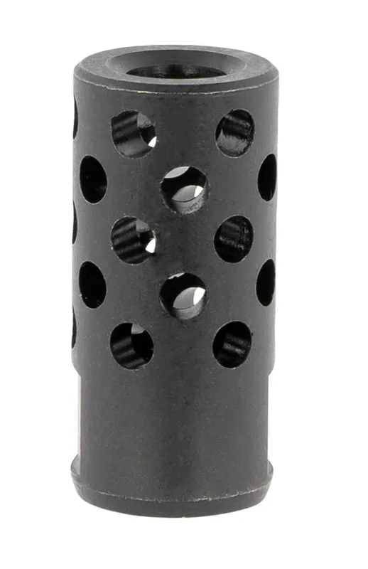 Ruger Radial Ported Muzzle Brake Black Oxide Steel with 1/2"-28 tpi Threads, 1.75" OAL & .8" Diameter for 35 Cal