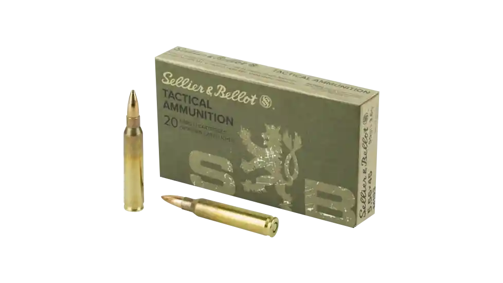 Sellier & Bellot Rifle 5.56x45mm NATO 55 gr Full Metal Jacket (FMJ) 20/Box