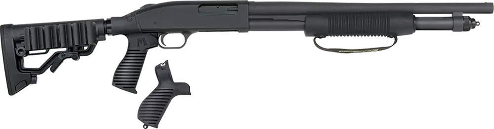 Mossberg 50691 590 Tactical 12 Gauge 3" 6+1 18.50" Cylinder Bore Barrel Matte Blued Rec Black FLEX 6 Position Stock Right Hand Includes FLEX Pistol Grip