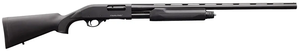 Charles Daly 12 Gauge with 28" Blued Barrel, 3" Chamber, 4+1 Capacity, Black Anodized Metal Finish & Black Synthetic Stock Right Hand (Full Size)