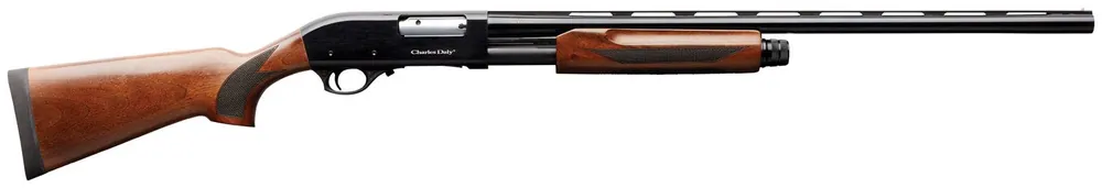 Charles Daly 20 Gauge with 26" Blued Barrel, 3" Chamber, 4+1 Capacity, Black Anodized Metal Finish & Gloss Wood Stock Right Hand (Full Size)