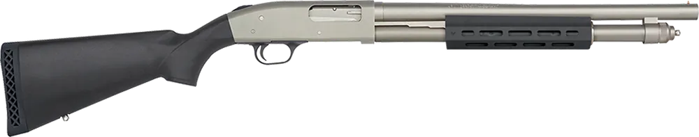 Mossberg 50767 590A1 Tactical 12 Gauge 3" 6+1 18.50" Cylinder Bore Barrel Silver Marinecote Rec Black Synthetic Stock Right Hand Includes M-LOK Handguard