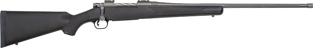 Mossberg Patriot 7mm Rem Mag 24" 3+1 Stainless Finish Metal Fluted Bolt/Barrel Adj Trigger Rail Black Stock Threaded 28129