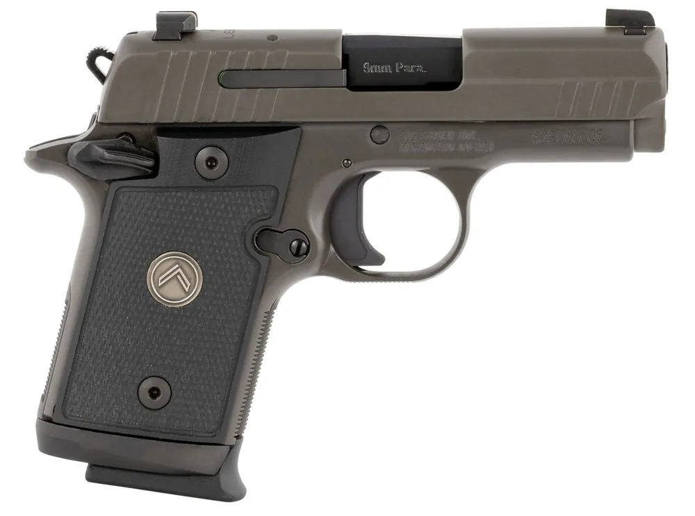 Sig P938 Legion 9mm 7+1 3" Barrel SS Slide Alum Frame Night Sights Thumb Safety G10 Grips MA Compliant Gray SAO 938M9LEGION