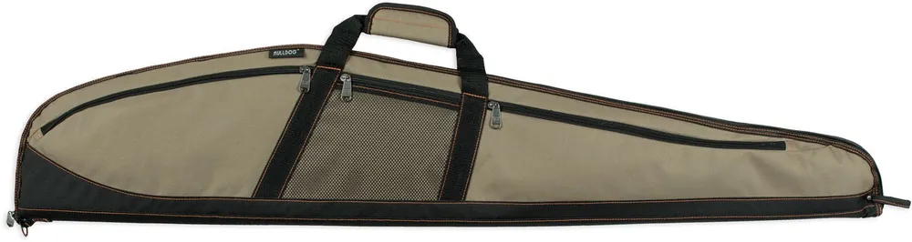 Bulldog Plus Rifle Case 48 Khaki with Black Trim Water-Resistant Nylon"