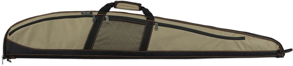 Bulldog Plus Shotgun Case made of Water-Resistant Nylon with Khaki Finish & Black Trim, Padding, 3 Exterior Pockets & Full Length Zipper 52 L x 1.50" W x 9" H Exterior Dimensions"