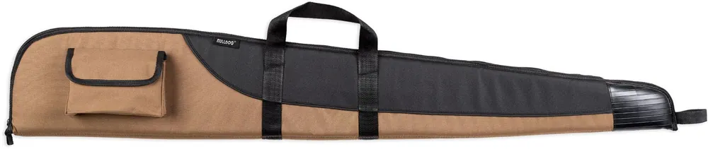 Bulldog Superior Shotgun Case made of Water-Resistant Nylon with Tan Finish & Black Trim, Tricot Lining, Heavy Duty Zipper & Velcro Accessory Pocket 52 L"