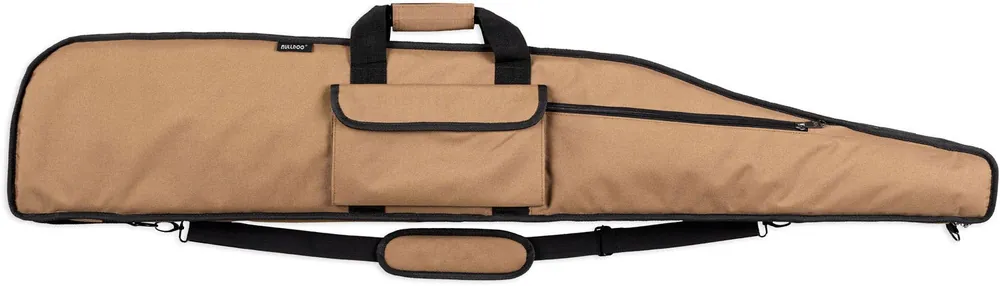 Bulldog Long Range Rifle Case 55 Tan with Black Trim Water-Resistant Nylon Rifle"