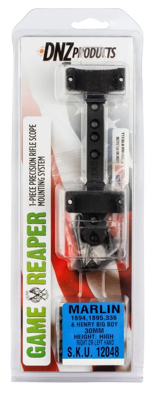 DNZ Game Reaper Scope Mount/Ring Combo For Rifle Marlin 1894/1895/336 30mm Tube Medium Rings 1.06" Mount Height Matte Black Aluminum