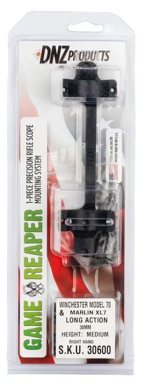 DNZ Game Reaper Scope Mount/Ring Combo Matte Black Winchester 70/ Marlin XL7 30mm Tube For Long Action Aluminum Rifle