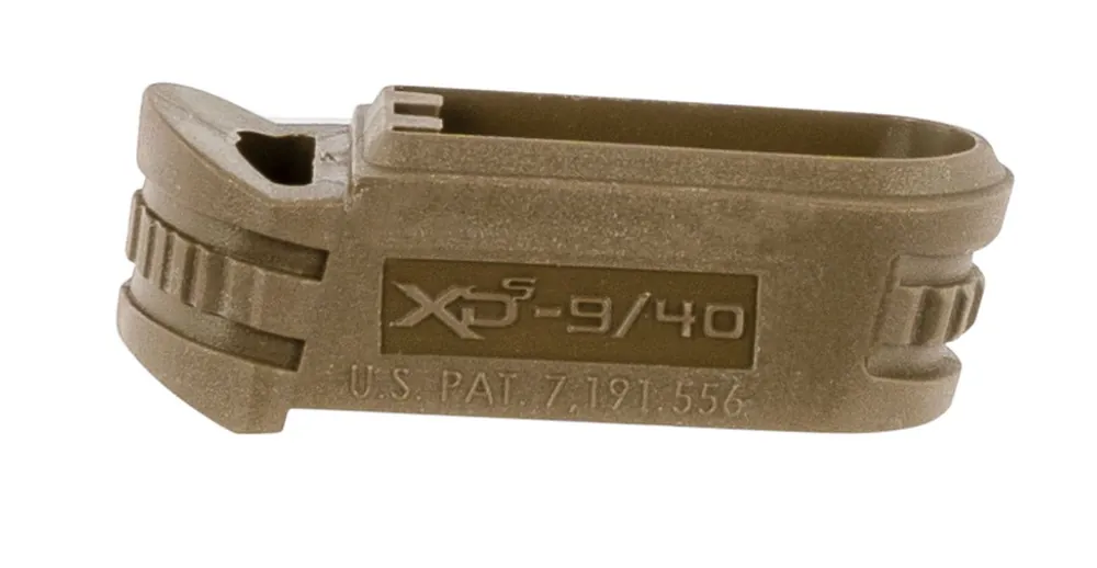 Springfield Armory Backstrap Sleeve made of Polymer with Flat Dark Earth & 1 Piece Design for 9mm Luger Springfield XD-S with 2 Backstrap & 3"-4" Barrel