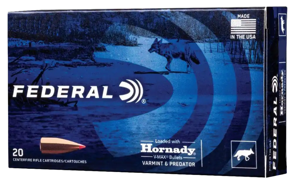 Federal Varmint & Predator 22-250 Rem 55 Gr. Hornady V-Max (VMX) 20/Box