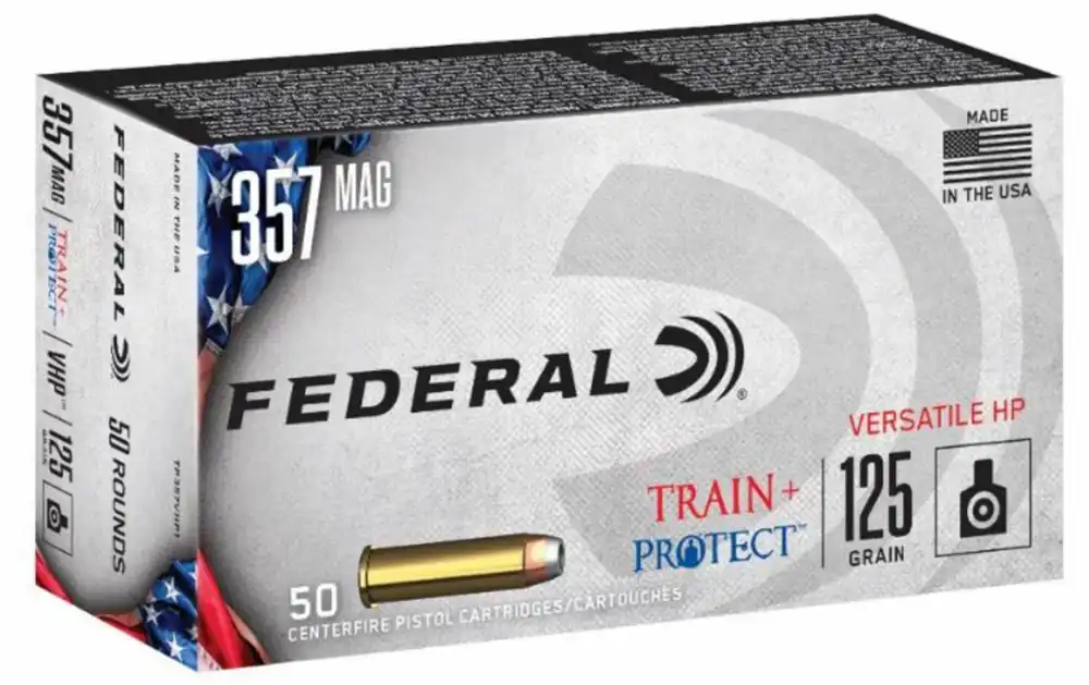 Federal Train + Protect 357 Mag 125 gr Jacketed Hollow Point (JHP) 50 Bx/ 10 Cs