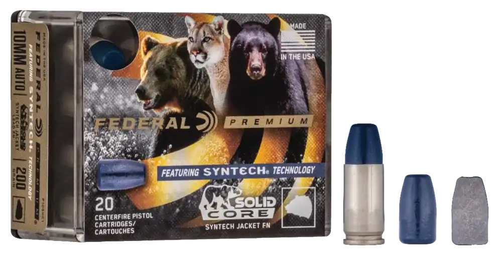 Federal Premium 10mm Auto 200gr Solid Core Synthetic 20rd Box