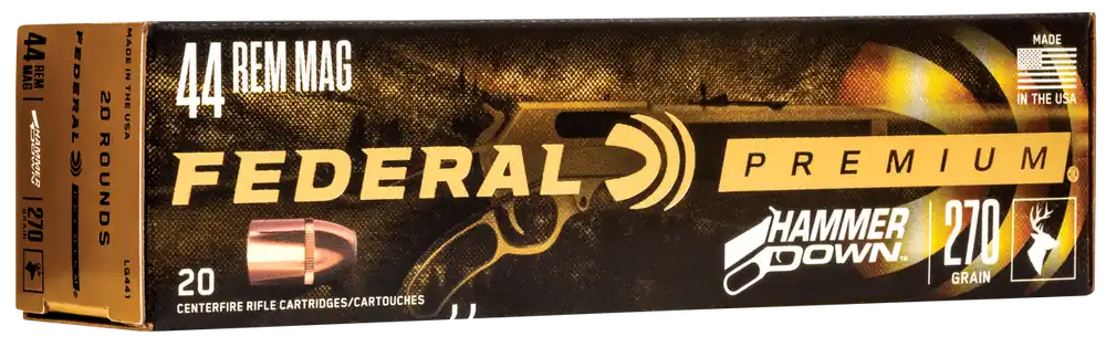 Federal Premium HammerDown 44 Rem Mag 270 gr Bonded Soft Point 20 Bx/ 10 Cs