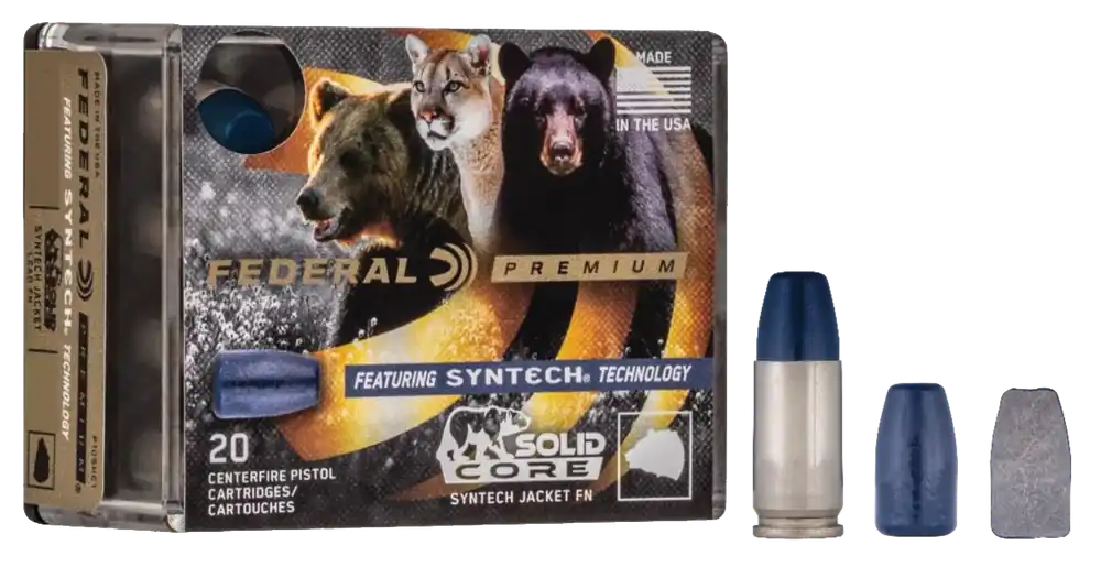 Federal Premium 44 Rem Mag 300 gr Solid Core Synthetic Flat Nose 20 Bx/ 10 Cs