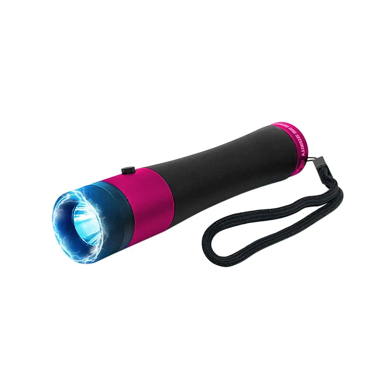 Guard Dog Ivy Stun Gun/Flashlight Black/Pink Aluminum White 200 Lumens Cree LED