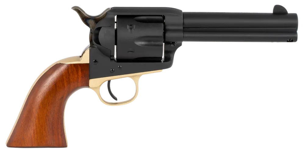 Taylors & Company 550430 Old Randall 357 Mag Caliber with 4.75" Barrel, 6rd Capacity Cylinder, Overall Blued Finish Steel & Walnut Navy Size Grip
