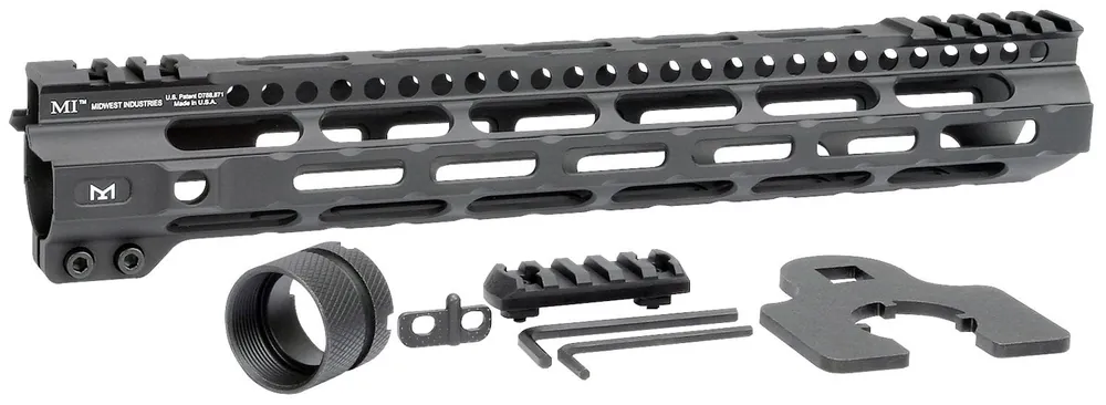 Midwest Industries Ultralight AR-15 Black Hardcoat Anodized Aluminum/Polymer 12.625" Picatinny/M-LOK