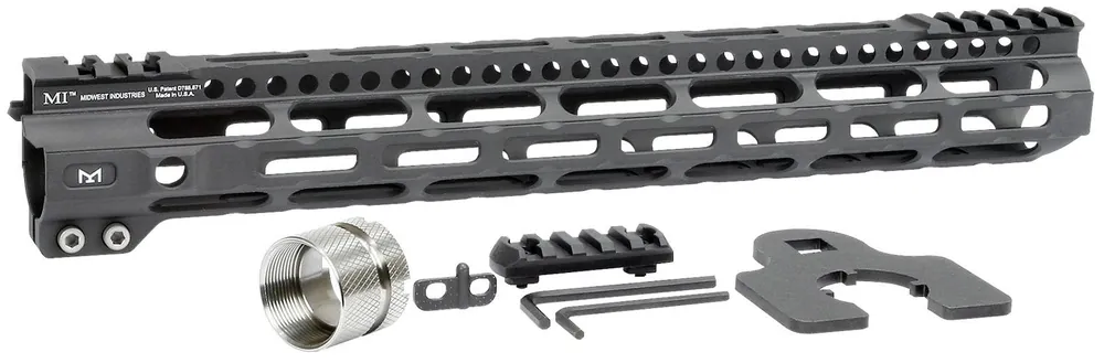 Midwest Industries Ultralight AR-15 Black Hardcoat Anodized Aluminum/Polymer 14" Picatinny/M-LOK