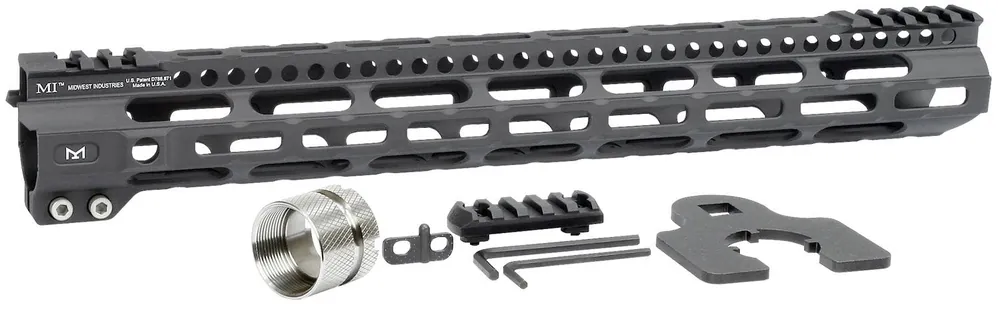 Midwest Industries Ultralight AR-15 Black Hardcoat Anodized Aluminum/Polymer 15" Picatinny/M-LOK