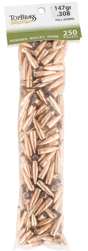 Top Brass Pull-Down 308 Win 147 gr Full Metal Jacket Boat-Tail (FMJBT) 250 Per Bag