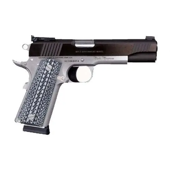 Colt Mfg Custom Competition 9mm Luger Pistol 5" Stainless Black/Gray Scalloped G10 Grip O1072CS