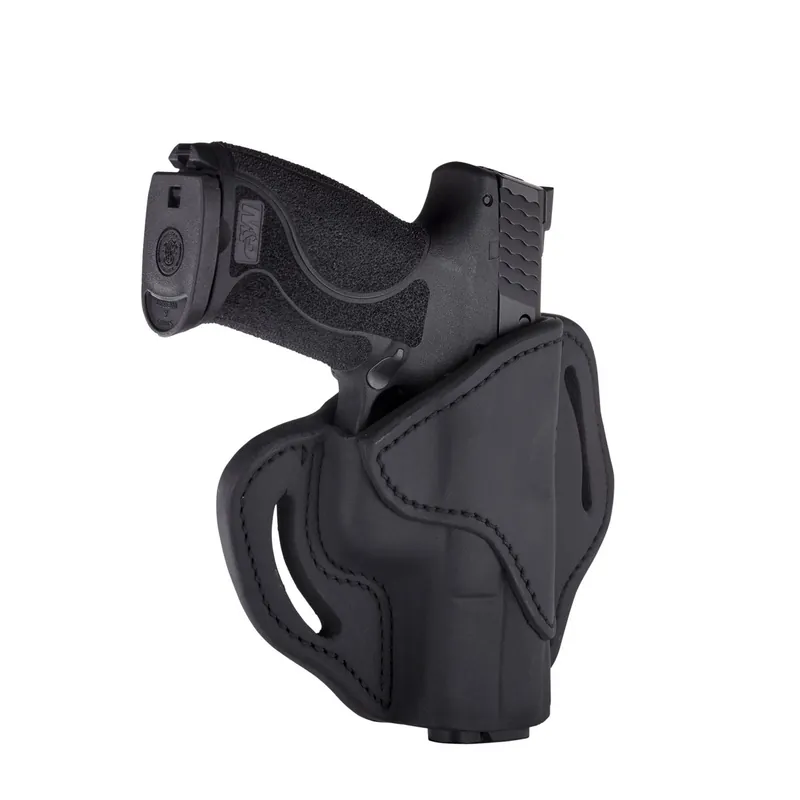 1791 Gunleather Optics Ready BH2.1 OWB Stealth Black Leather Fits Glock 17/S&W Shield/Sprgfld XD9 Size 2.1 Belt Slide Mount RH