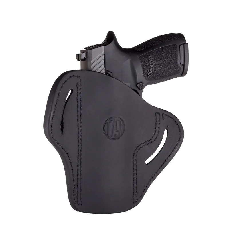 1791 Gunleather Optics Ready BH2.4 OWB Stealth Black Leather Fits Sig P320/Springfield XD-M/Walther PPQ Size 2.4 Belt Slide Mount RH