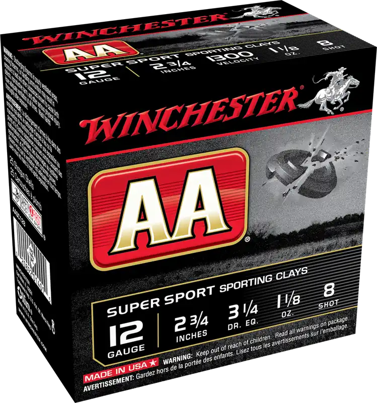 Winchester Ammo AA Sporting Clay 12 Gauge 2.75" 1 1/8 oz 8 Shot 100 Bx/ 2 Cs (Value Pack)