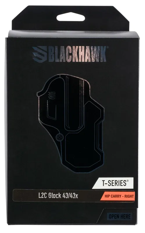 Blackhawk T-Series L2C Black Matte Polymer OWB Fits Glock 43 RH