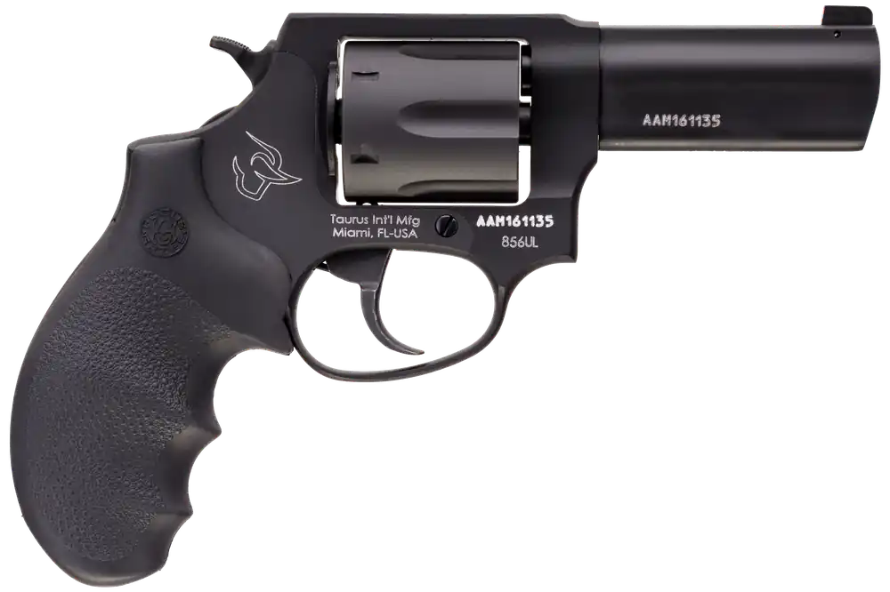 Taurus 2-85631ULNS 856 Ultra-Lite Defender 38 Special +P 6rd 3" Matte Black Cylinder & Barrel Anodized Black Aluminum Black Hogue Rubber Grip