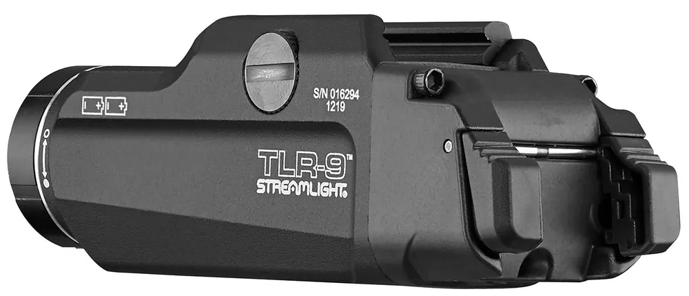 Streamlight TLR-9 Weapon Light 1000 Lumens Output White 200 Meters Beam Rail Grip Clamp Mount Black Anodized Aluminum