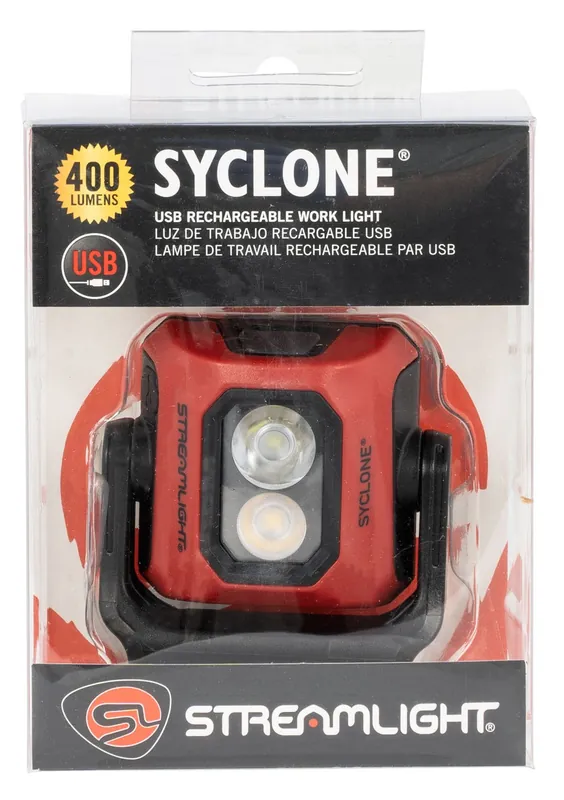 Streamlight Syclone Worklight 100/200/400 Lumens White LED Red Thermoplastic