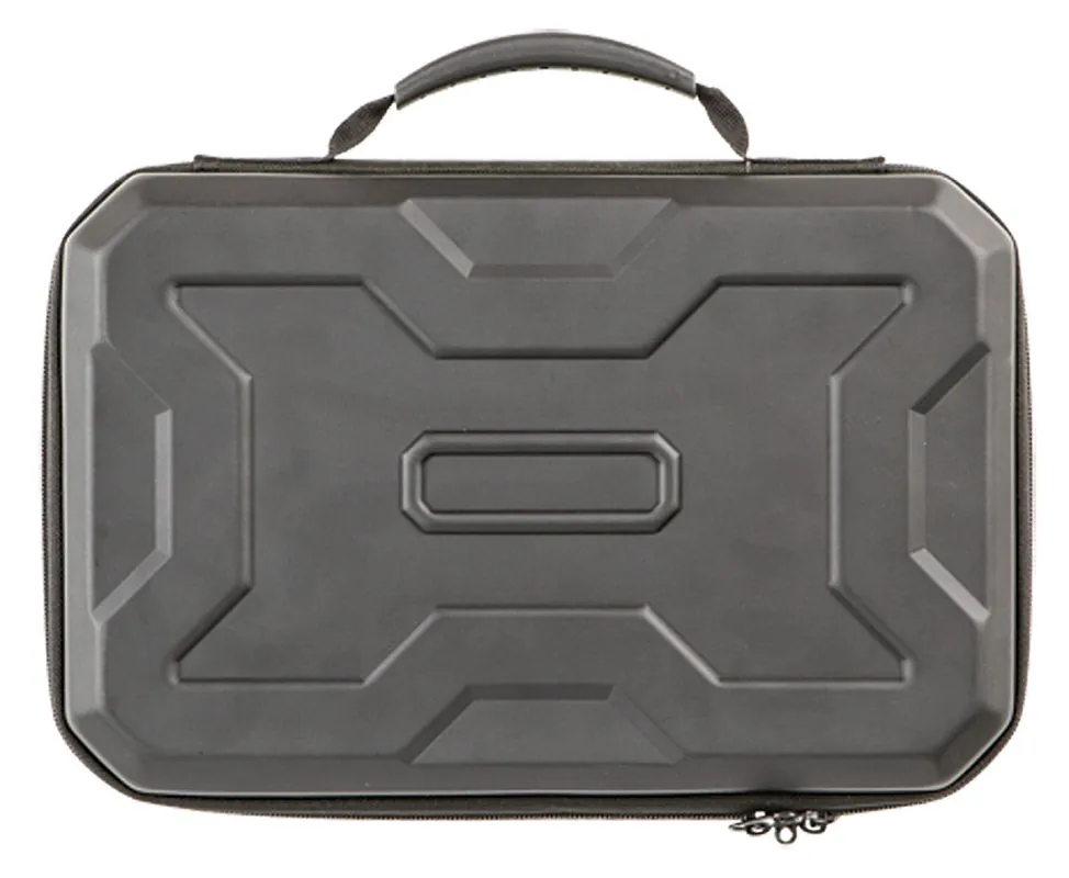Allen EXO Handgun Case made of Polymer with Black Finish, Egg Crate Foam, Lockable Zipper & Molded Rubber Handle 12 L"