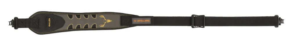 Alle Aspen Sling made of Gray Nubuck Leather with BakTrak Back, 28"-35" OAL, 3" W, Adjustable Design & Swivels for Rifles