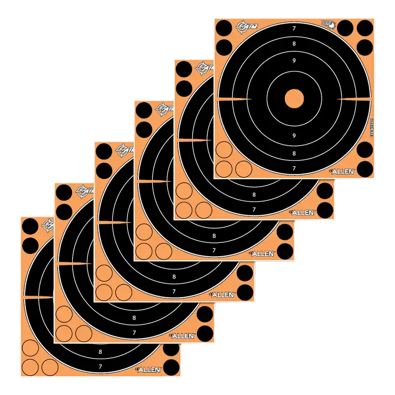 EZ-Aim Splash Reflective Self-Adhesive Paper Black/Orange Bullseye Includes Pasters 30 Per Pkg